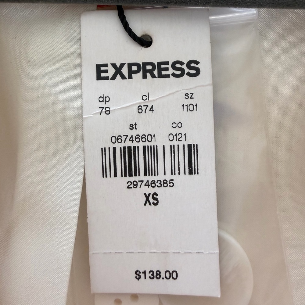 Express Cream Double-Breasted Blazer - Picture 6 of 6